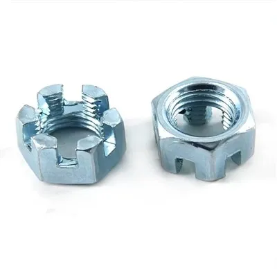 Tuerca almenada hexagonal ranurada galvanizada de acero de China