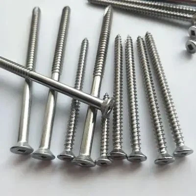 Tornillo para aglomerado de acero inoxidable con accionamiento Phillips o Torx